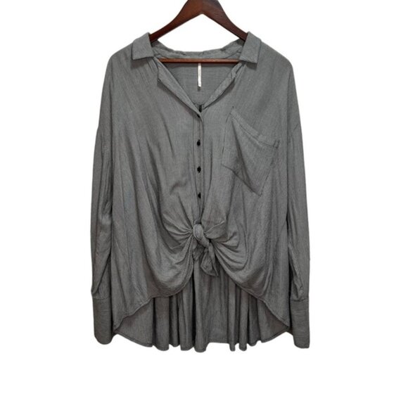 Free People Magic Breeze Shirt Size XS Oversized - Picture 3 of 12